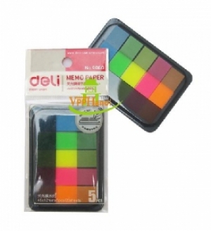 Giấy nhắn nylon 5 màu DELI 9060